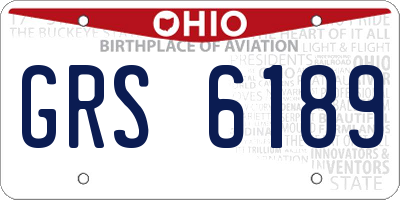 OH license plate GRS6189