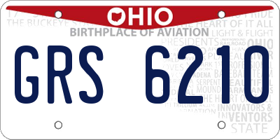 OH license plate GRS6210