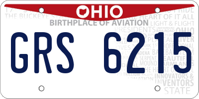 OH license plate GRS6215