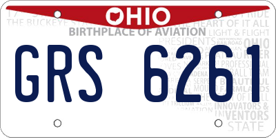 OH license plate GRS6261
