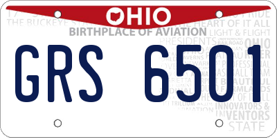 OH license plate GRS6501