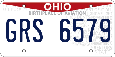OH license plate GRS6579