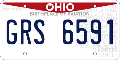 OH license plate GRS6591