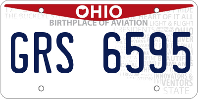 OH license plate GRS6595