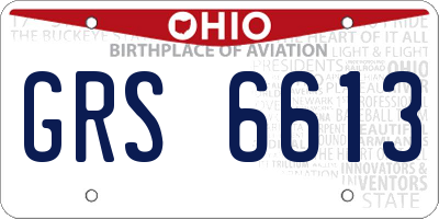 OH license plate GRS6613