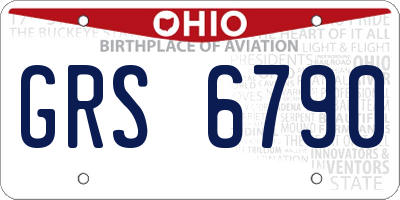 OH license plate GRS6790