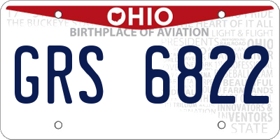 OH license plate GRS6822