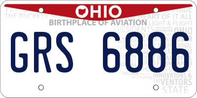 OH license plate GRS6886