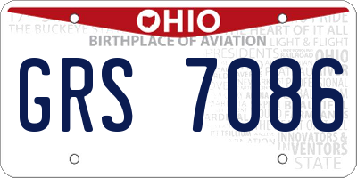 OH license plate GRS7086