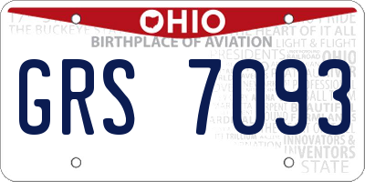 OH license plate GRS7093