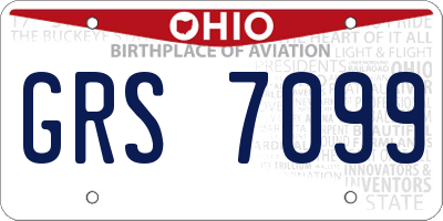 OH license plate GRS7099