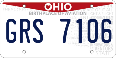 OH license plate GRS7106