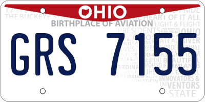OH license plate GRS7155