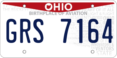 OH license plate GRS7164