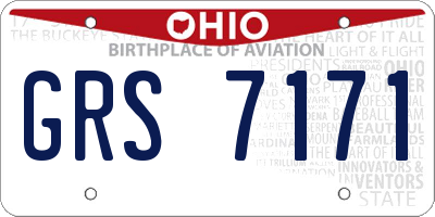 OH license plate GRS7171