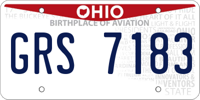 OH license plate GRS7183