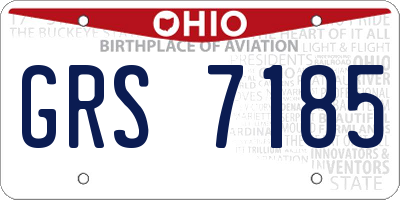 OH license plate GRS7185