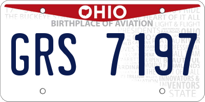 OH license plate GRS7197