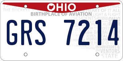 OH license plate GRS7214