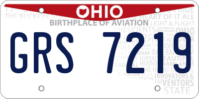 OH license plate GRS7219
