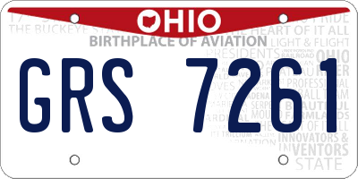 OH license plate GRS7261
