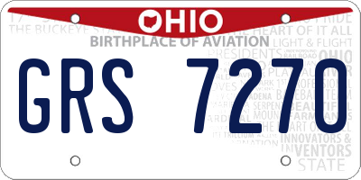 OH license plate GRS7270