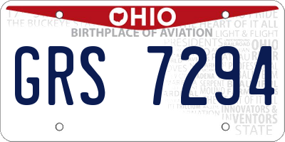 OH license plate GRS7294