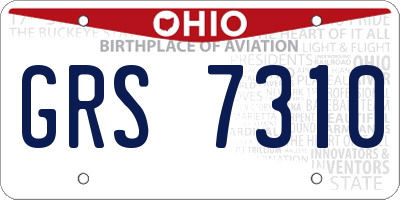OH license plate GRS7310