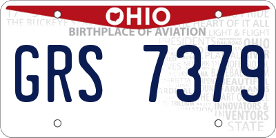 OH license plate GRS7379