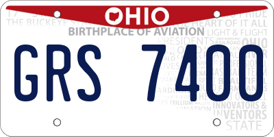 OH license plate GRS7400