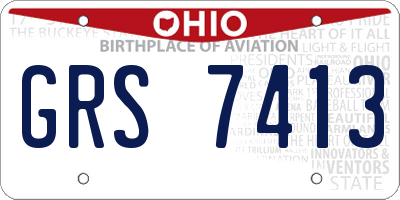 OH license plate GRS7413
