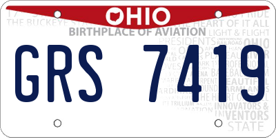 OH license plate GRS7419
