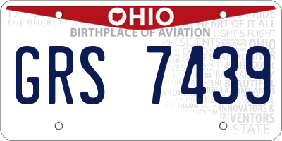 OH license plate GRS7439