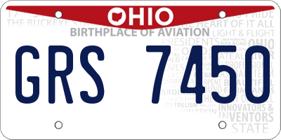 OH license plate GRS7450