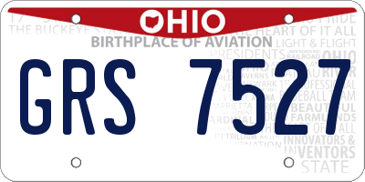 OH license plate GRS7527