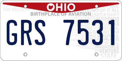 OH license plate GRS7531