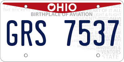 OH license plate GRS7537