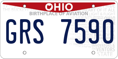 OH license plate GRS7590