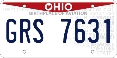 OH license plate GRS7631