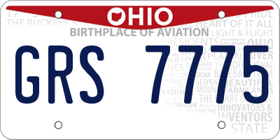 OH license plate GRS7775