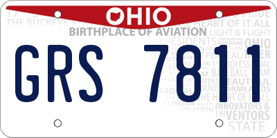 OH license plate GRS7811