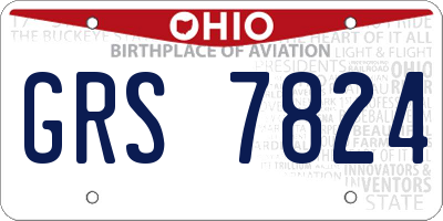 OH license plate GRS7824