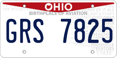 OH license plate GRS7825