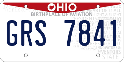 OH license plate GRS7841