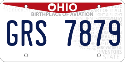 OH license plate GRS7879
