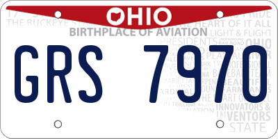 OH license plate GRS7970