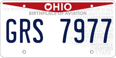 OH license plate GRS7977