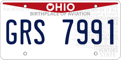 OH license plate GRS7991