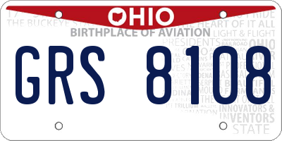 OH license plate GRS8108
