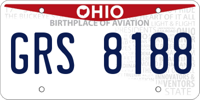 OH license plate GRS8188